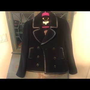 Black Tory Burch Jacket w/black leather buttons.